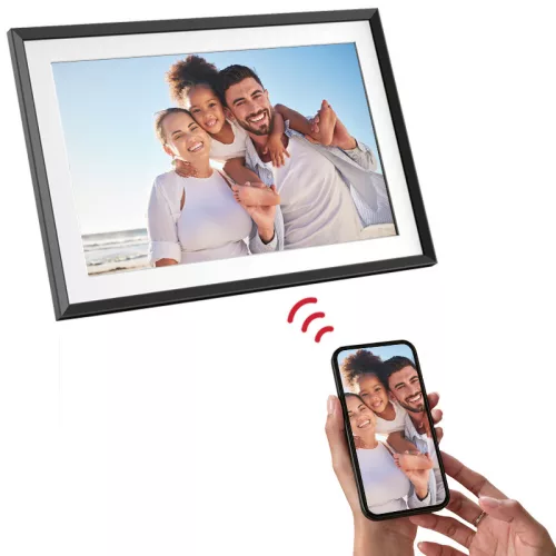 AgfaPhoto APF1000WIFI digitális képkeret 10" videó, hang, mozgásérzékelő, 32gb, Frameo, fekete