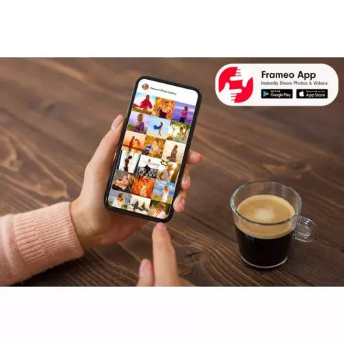 AgfaPhoto APF700WIFI digitális képkeret 7" videó, hang, mozgásérzékelő, 32gb, Frameo, fekete
