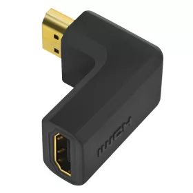   Logilink HDMI adapter, A/M A/F, 90 -os szögben, hosszú, 4K/30 Hz, fekete
