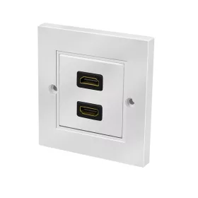   Logilink HDMI fali lemez csatlakozóval HDMI aljzat, 2 port, fehér