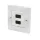 Logilink HDMI fali lemez csatlakozóval HDMI aljzat, 2 port, fehér
