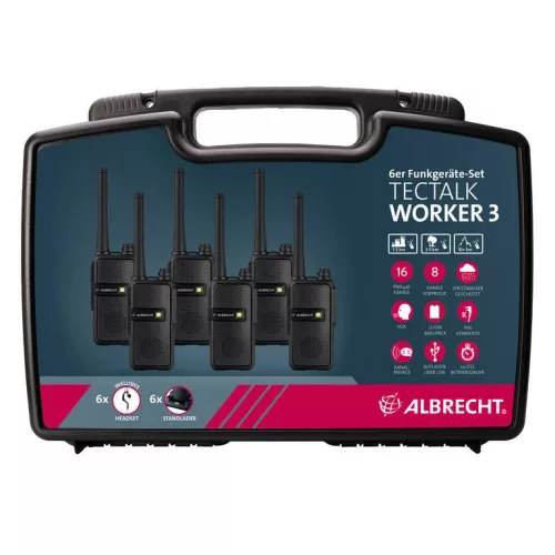 Albrecht TecTalk Worker 3 professzionális PMR adóvevő rádió 3 pár