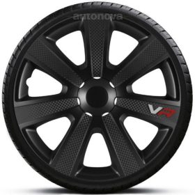 14"-os Vr Carbon Black dísztárcsa garnitúra (4darab)