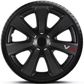 14"-os Vr Carbon Black dísztárcsa garnitúra (4darab)