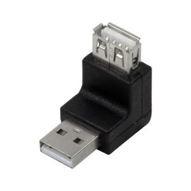   Logilink USB 2.0 adapter, USB-A/M - USB-A/F, 270 -os szög, fekete (AU0027)