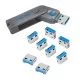 LogiLink USB port blokkoló kék (AU0045)