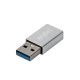 LogiLink USB 3.2 Gen1 Type-C adapter, USB-A/M-USB-C/F, ezüst (AU0056)