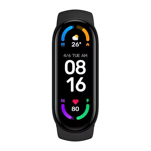 Xiaomi Mi Smart Band 6 aktivitásmérő, okoskarkötő fekete (BHR4951GL)