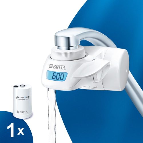 BRITA BR1052077 On Tap PRO V-MF csapvízszűrő rendszer LCD kijelzővel, FEHÉR 
