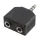 LogiLink Audioadapter, 3,5 mm-es 3-Pin/M - 2x3,5 mm-es 3-Pin/F, fekete