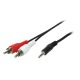 LogiLink 3.5 mm 3-pin apa - 2x RCA apa audio kábel fekete 1.5m (CA1042)