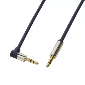   LogiLink 3.5 Stereo apa/apa 90°-ban hajlított audio kábel 1.50 m kék  (CA11150)