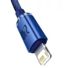 Baseus Crystal Shine USB-Lightning töltőkábel , 2,4A, 1.2 m, kék (CAJY000003)