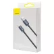 Baseus Crystal Shine USB-Lightning töltőkábel , 2,4A, 2m, fekete (CAJY000101)