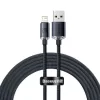 Baseus Crystal Shine USB-Lightning töltőkábel , 2,4A, 2m, fekete (CAJY000101)