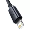 Baseus Crystal Shine USB-Lightning töltőkábel , 2,4A, 2m, fekete (CAJY000101)
