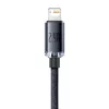 Baseus Crystal Shine USB-Lightning töltőkábel , 2,4A, 2m, fekete (CAJY000101)