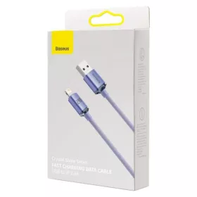   Baseus Crystal Shine USB-A - Lightning kábel 2m lila (CAJY000105)