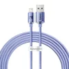Baseus Crystal Shine USB-A - Lightning kábel 2m lila (CAJY000105)