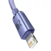 Baseus Crystal Shine USB-A - Lightning kábel 2m lila (CAJY000105)