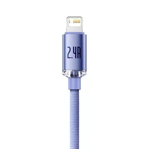 Baseus Crystal Shine USB-A - Lightning kábel 2m lila (CAJY000105)