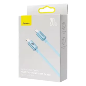   Baseus Type-C - Lightning cable Crystal Shine Series Lightning Fast Charging Power Delivery 20W 1,2m Light Blue (CAJY001303)