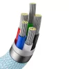 Baseus Type-C - Lightning cable Crystal Shine Series Lightning Fast Charging Power Delivery 20W 1,2m Light Blue (CAJY001303)