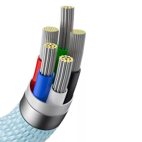 Baseus Type-C - Lightning cable Crystal Shine Series Lightning Fast Charging Power Delivery 20W 1,2m Light Blue (CAJY001303)