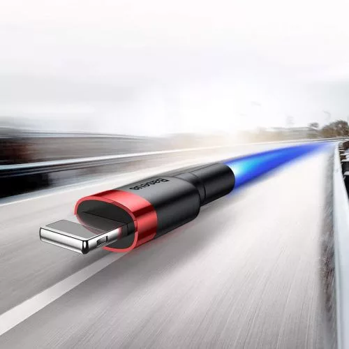 Baseus Cafule USB-Lightning töltőkábel 0.5m piros (CALKLF-A09)