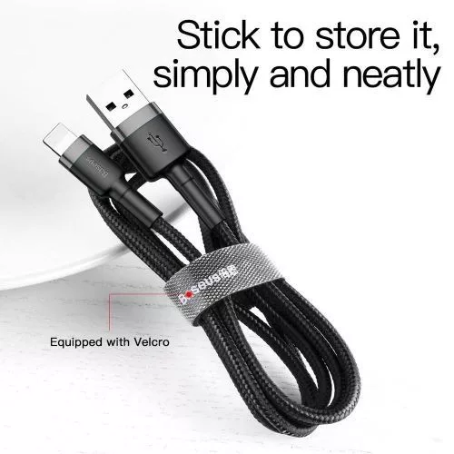 Baseus Cafule USB-Lightning töltőkábel 0.5m fekete (CALKLF-AG1)