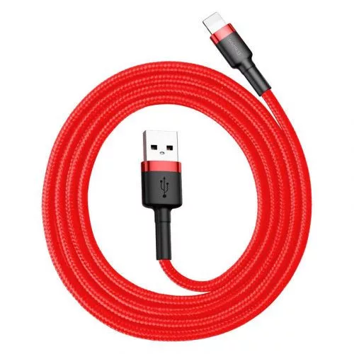 Baseus Cafule USB-Lightning töltőkábel, 2.4A, 1m, piros (CALKLF-B09)