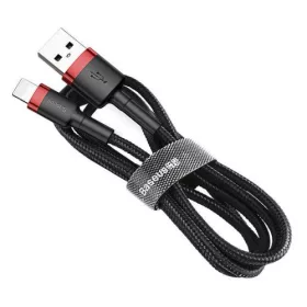   Baseus Cafule USB-Lightning töltőkábel  2.4A 1 m fekete-piros (CALKLF-B19)