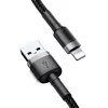 Baseus Cafule USB-Lightning töltőkábel 1m szürke-fekete (CALKLF-BG1)