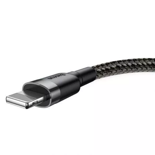 Baseus Cafule USB-Lightning töltőkábel 1m szürke-fekete (CALKLF-BG1)