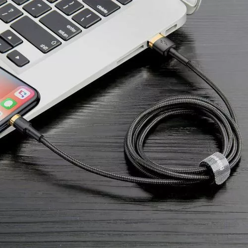 Baseus Cafule USB - Lightning töltőkábel 1m fekete (CALKLF-BV1)