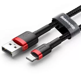   Baseus Cafule USB / Lightning töltőkábel 2m fekete-piros (CALKLF-C19)
