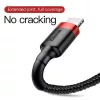 Baseus Cafule USB / Lightning töltőkábel 2m fekete-piros (CALKLF-C19)