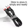 Baseus Cafule USB / Lightning töltőkábel 2m fekete-piros (CALKLF-C19)
