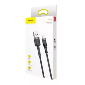   Baseus Cafule USB / Lightning töltőkábel 2 m szürke-fekete (CALKLF-CG1)