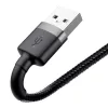 Baseus Cafule USB / Lightning töltőkábel 2 m szürke-fekete (CALKLF-CG1)
