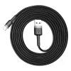 Baseus Cafule USB / Lightning töltőkábel 2 m szürke-fekete (CALKLF-CG1)