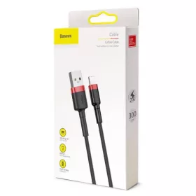   Baseus Cafule USB-Lightning töltőkábel 3 m fekete-piros (CALKLF-R91)