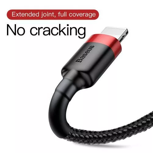 Baseus Cafule USB-Lightning töltőkábel 3 m fekete-piros (CALKLF-R91)