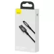 Baseus Tungsten Gold USB-A - Lightning kábel 2,4A 1m fekete (CALWJ-01)