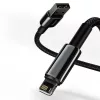 Baseus Tungsten Gold USB-A - Lightning kábel 2,4A 1m fekete (CALWJ-01)