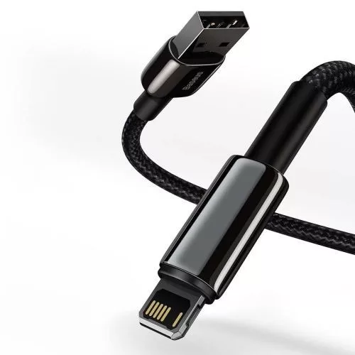Baseus Tungsten Gold USB-A - Lightning kábel 2,4A 1m fekete (CALWJ-01)