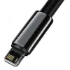 Baseus Tungsten Gold USB-A - Lightning kábel 2,4A 1m fekete (CALWJ-01)