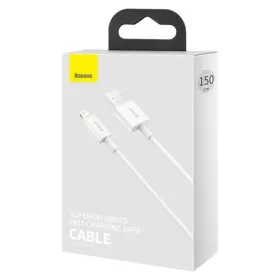   Baseus Superior USB-A - Lightning töltőkábel 1,5m fehér (CALYS-B02)
