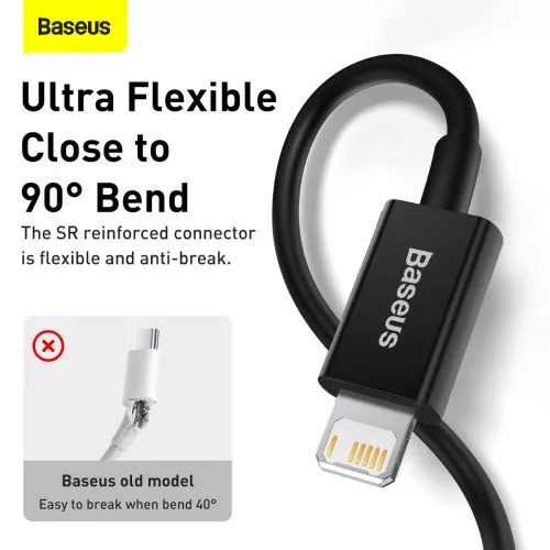 Baseus Superior USB-A - Lightning  töltőkábel 2 m fekete (CALYS-C01)