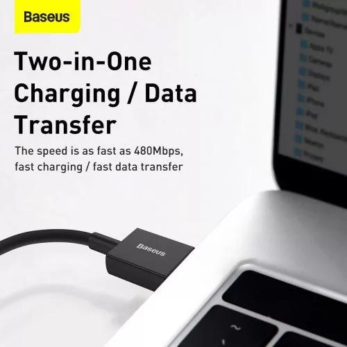Baseus Superior USB-A - Lightning  töltőkábel 2 m fekete (CALYS-C01)